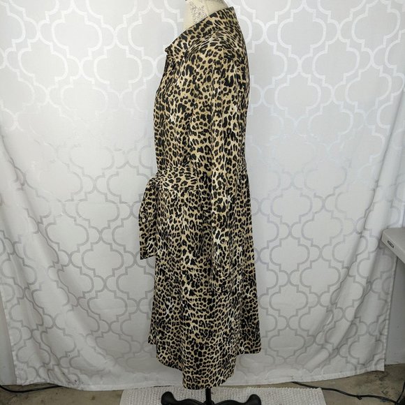 City Chic Black Tan Leopard Twist Midi Dress - Picture 5 of 9